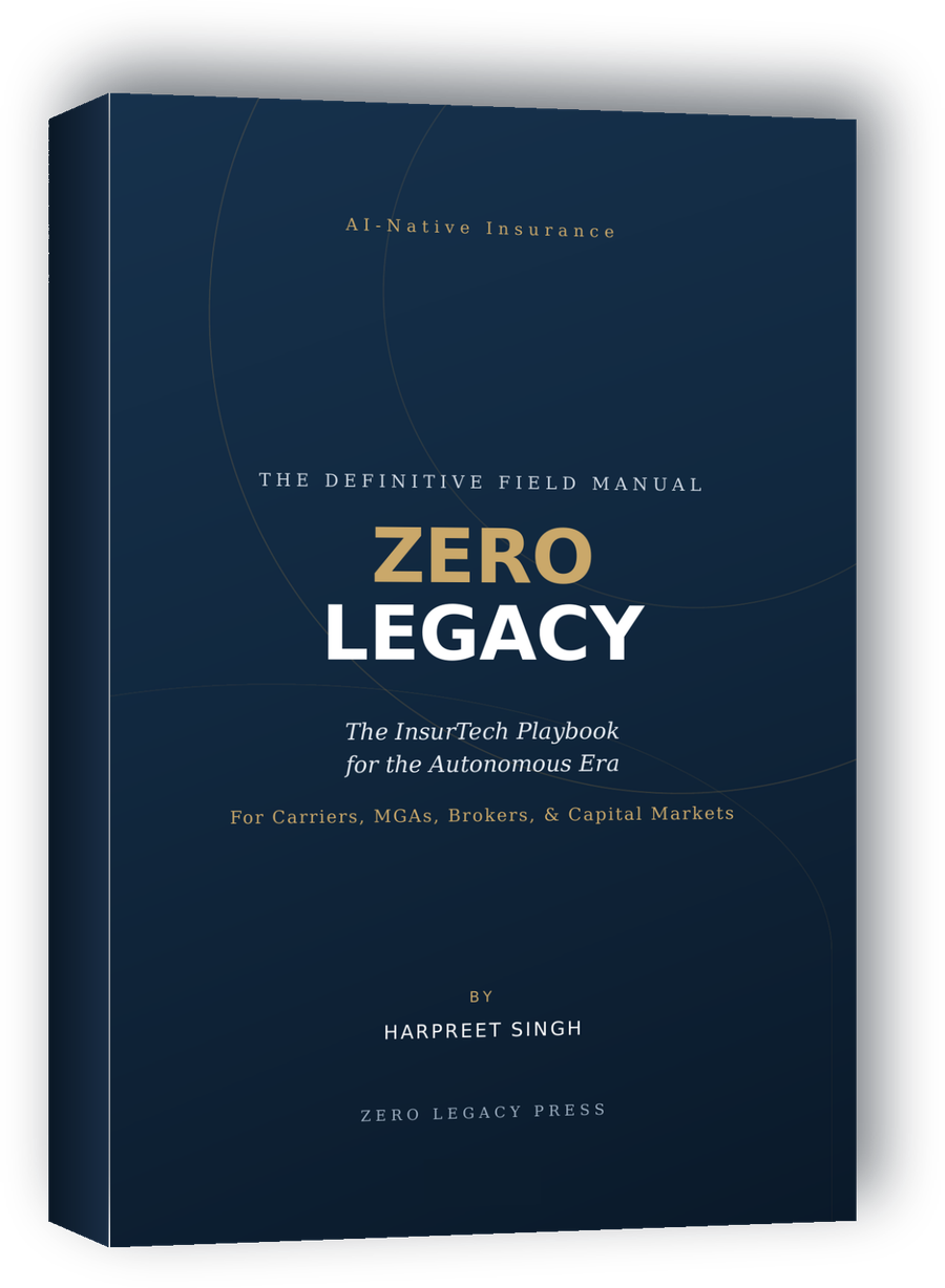 ZERO LEGACY: The InsurTech Playbook for the Autonomous Era, by Harpreet Singh