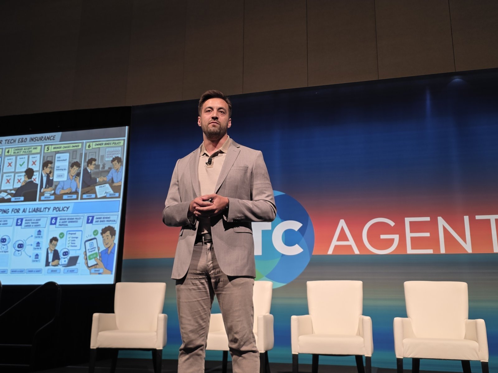 Jon Corrin of XILO speaking on AI agents at ITC Vegas 2026